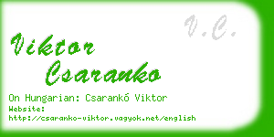 viktor csaranko business card
