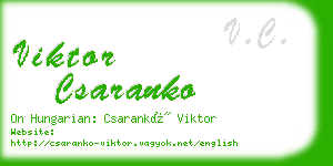 viktor csaranko business card
